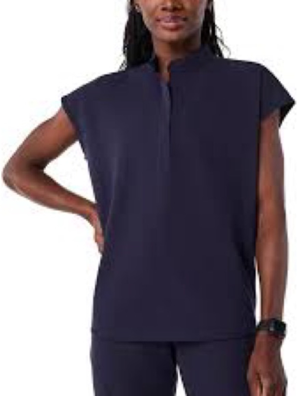 Figs Navy Rafaela Oversized Scrub Top